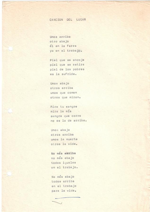 Canción del lugar